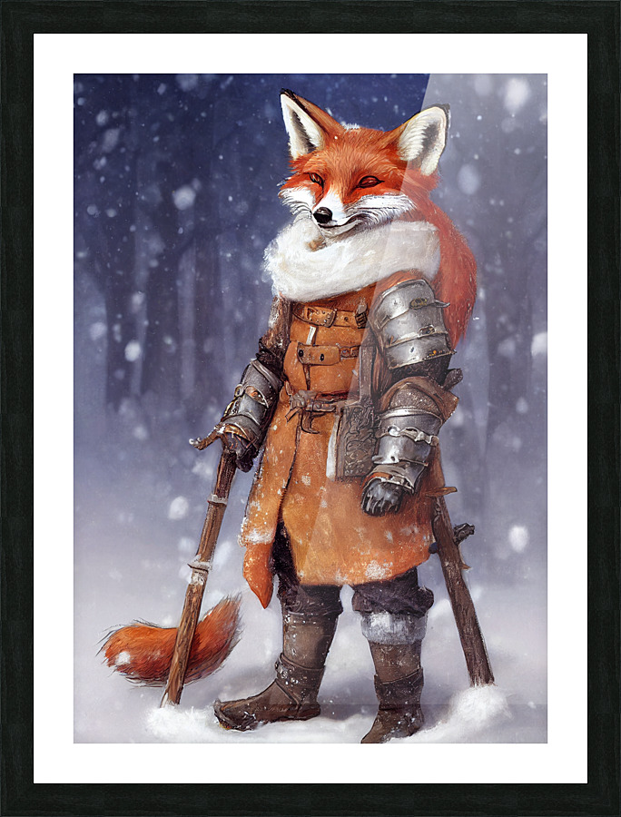 Fox Knight Picture Frame print