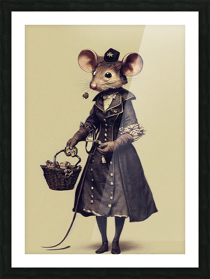 Nurse Mouse Picture Frame print