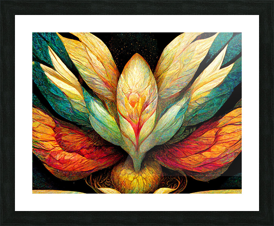 Symmetrical Flower Picture Frame print