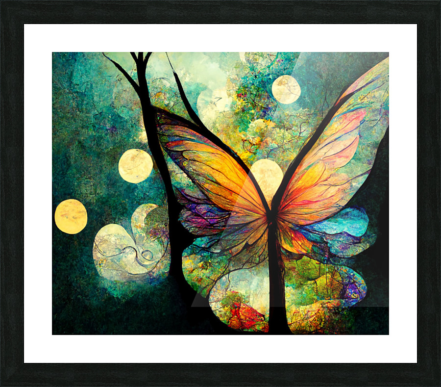 Abstract Butterfly Picture Frame print
