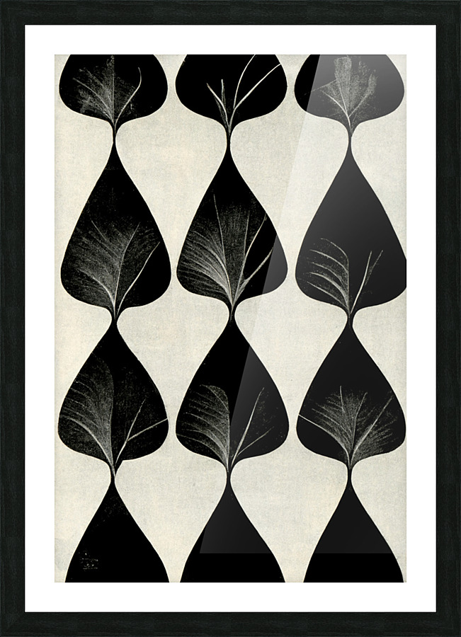 Seamless Leaf Pattern Picture Frame print