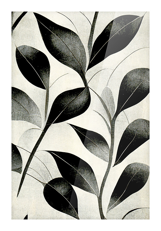 Patterned Leaves  Picture Frame print