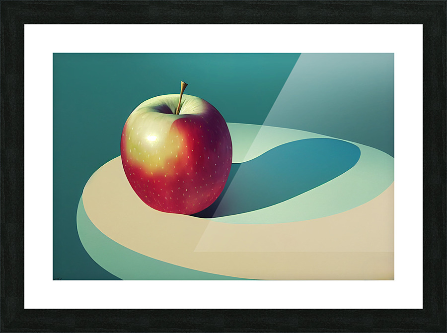 An Apple on a Table Picture Frame print