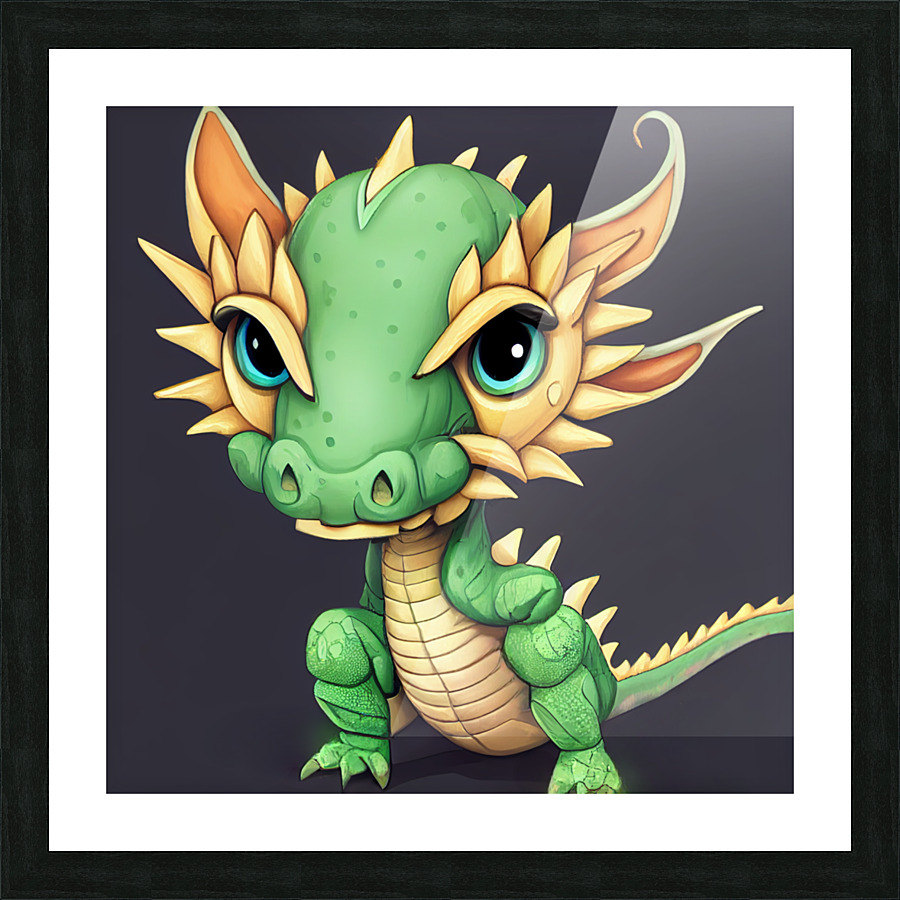 Baby Dragon Picture Frame print