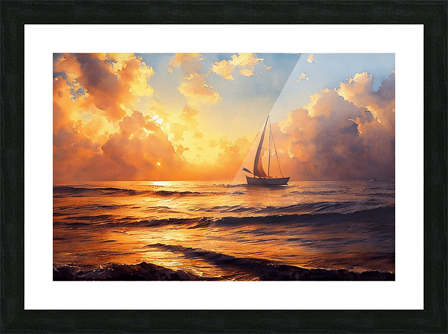 Sailing into the Sunset Picture Frame print