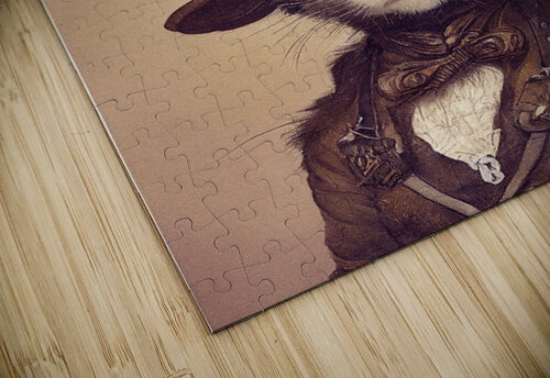Steampunk Cat & Kitten Granny Mouse puzzle