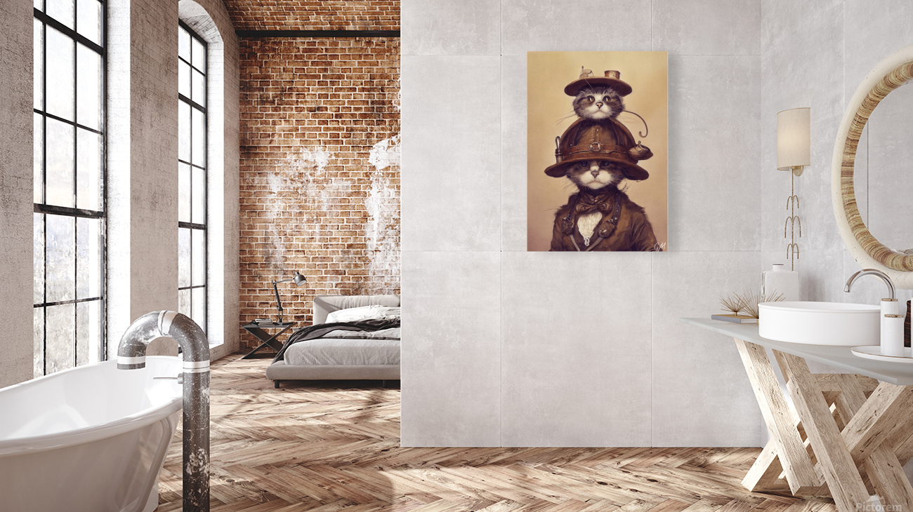Steampunk Cat & Kitten Reproduction