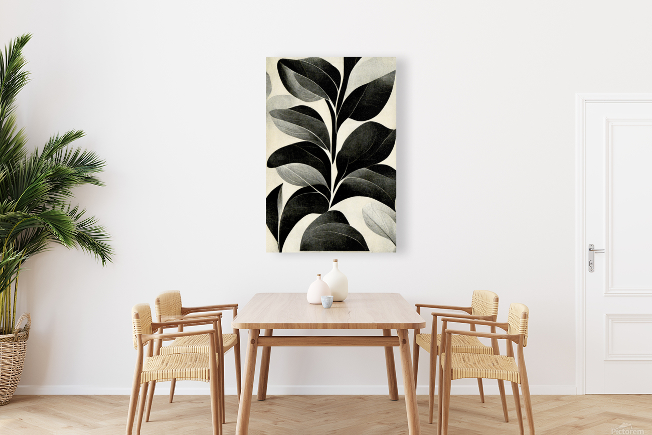 Monochrome Leaves Reproduction