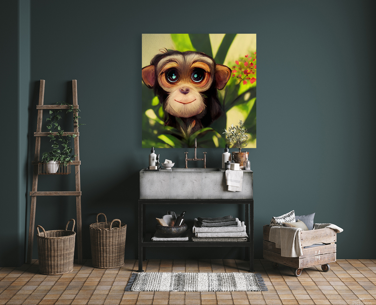 Cute Jungle Monkey Reproduction