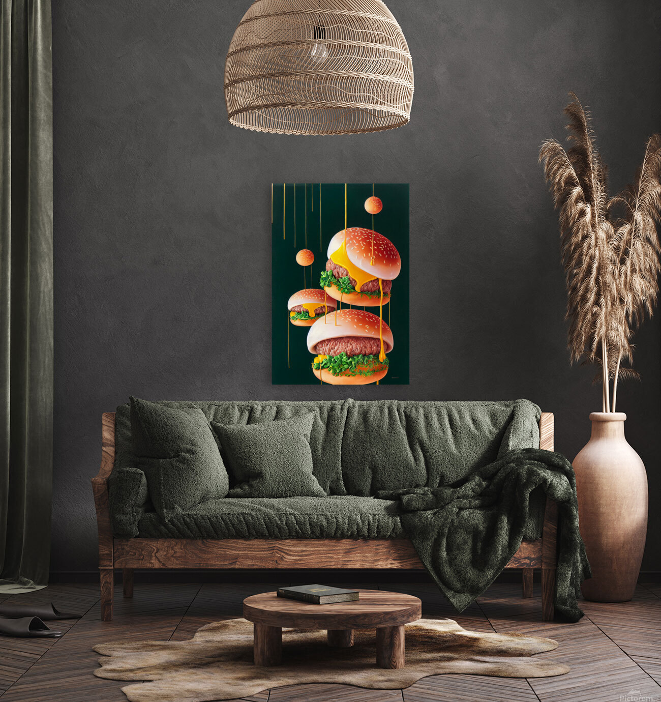 Suspended Hamburgers Reproduction