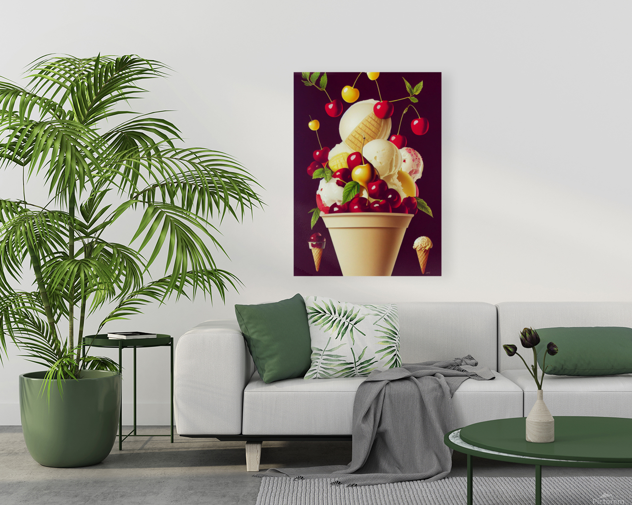 Cherry Ice Cream Sundae Reproduction