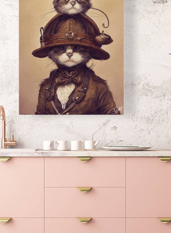 Steampunk Cat & Kitten Reproduction