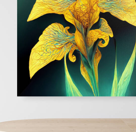 Fractal Yellow Iris Reproduction