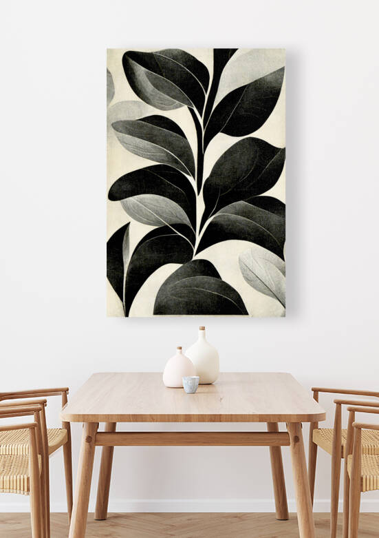 Monochrome Leaves Reproduction