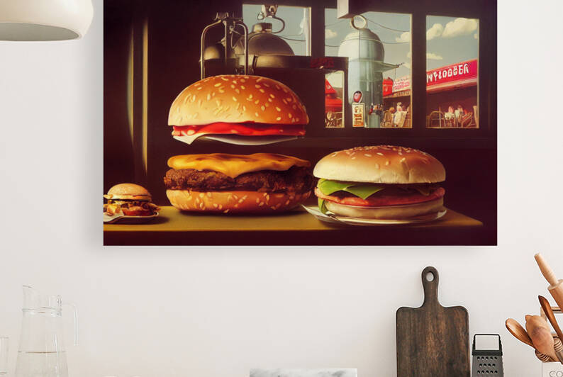 Hamburgers 1950s American Diner by Granny Mouse
