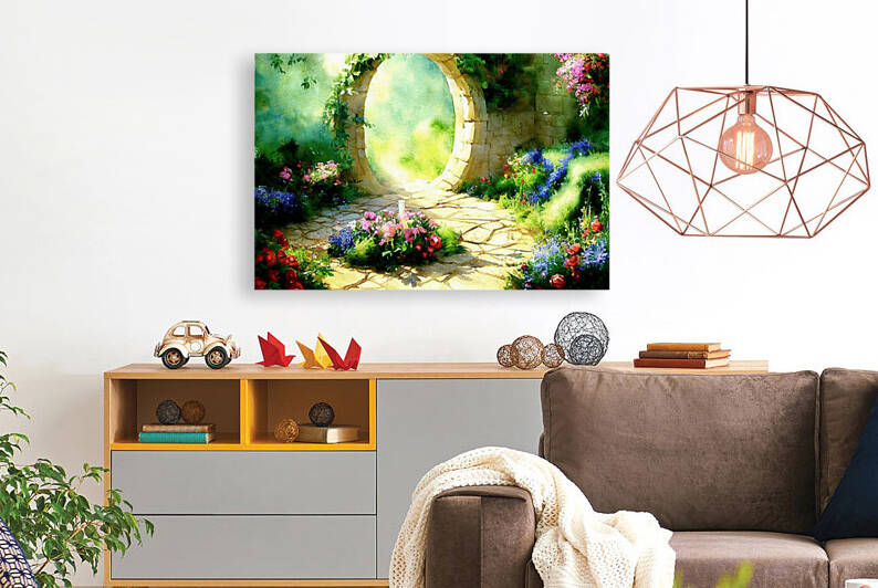 A Beautiful Moon Gate Garden by Granny Mouse