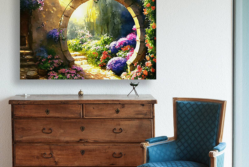 A Moon Gate Portal to a Secret Garden  by Granny Mouse