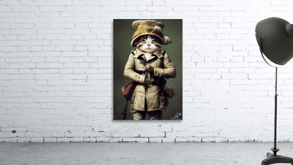 Soldier Kitten Wall Preview