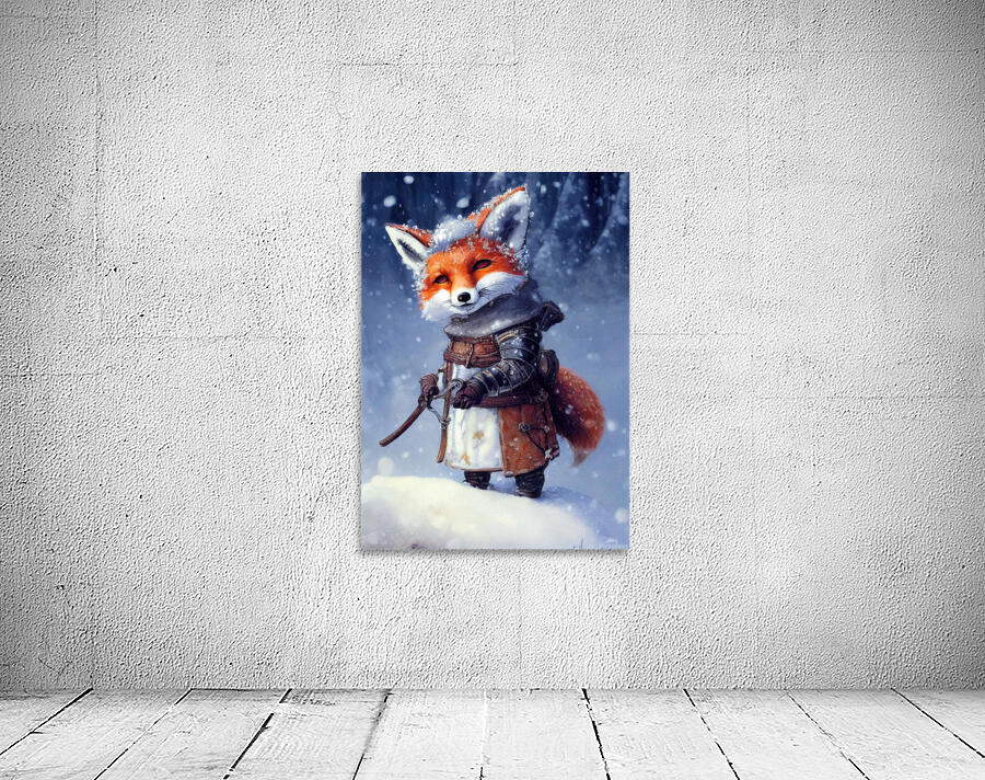 Cute Fox Adventurer Wall Preview