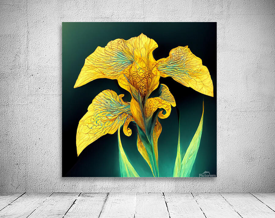 Fractal Yellow Iris Wall Preview