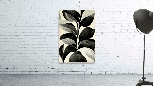 Monochrome Leaves Wall Preview