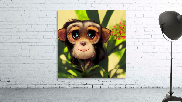 Cute Jungle Monkey Wall Preview