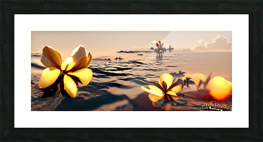 Plumeria 3 Picture Frame print