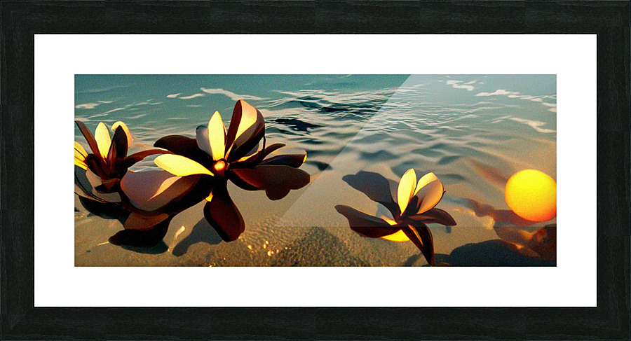 Plumeria 4 Picture Frame print