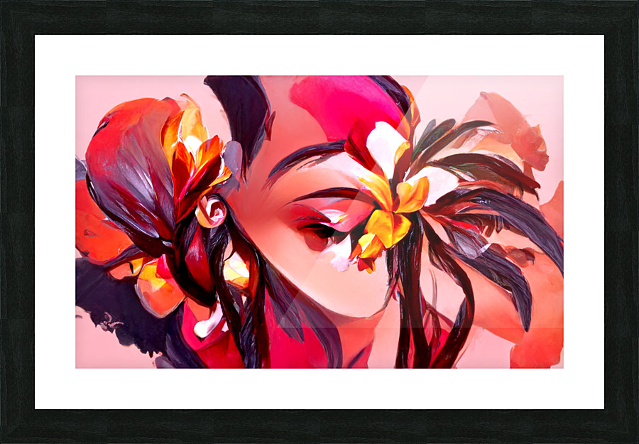 Plumeria Picture Frame print
