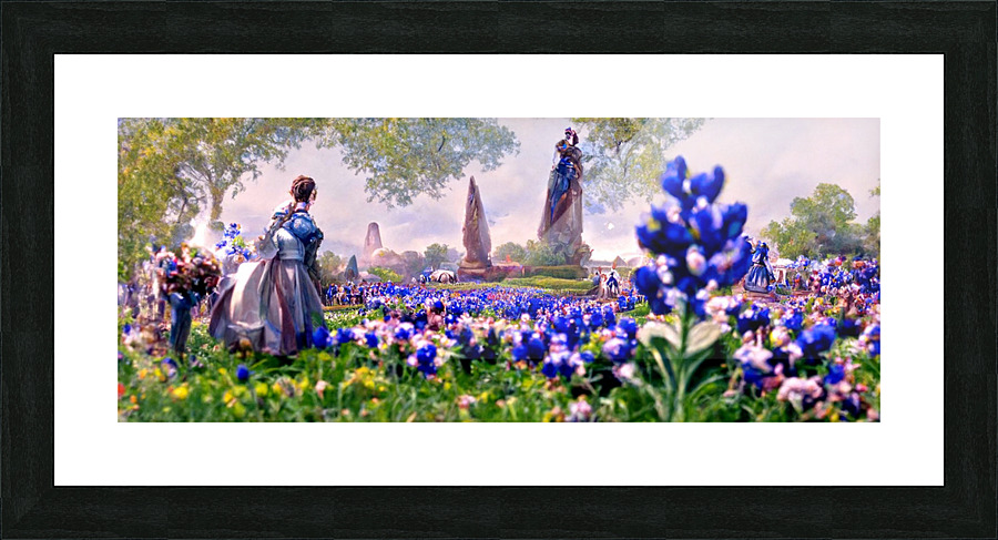 Bluebonnet Garden Picture Frame print