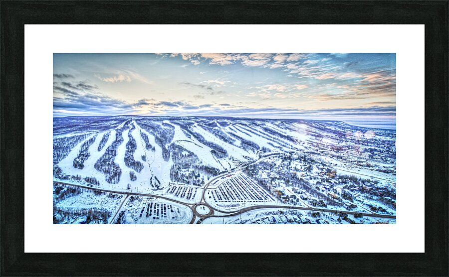 Blue Mountain Winter Picture Frame Printing