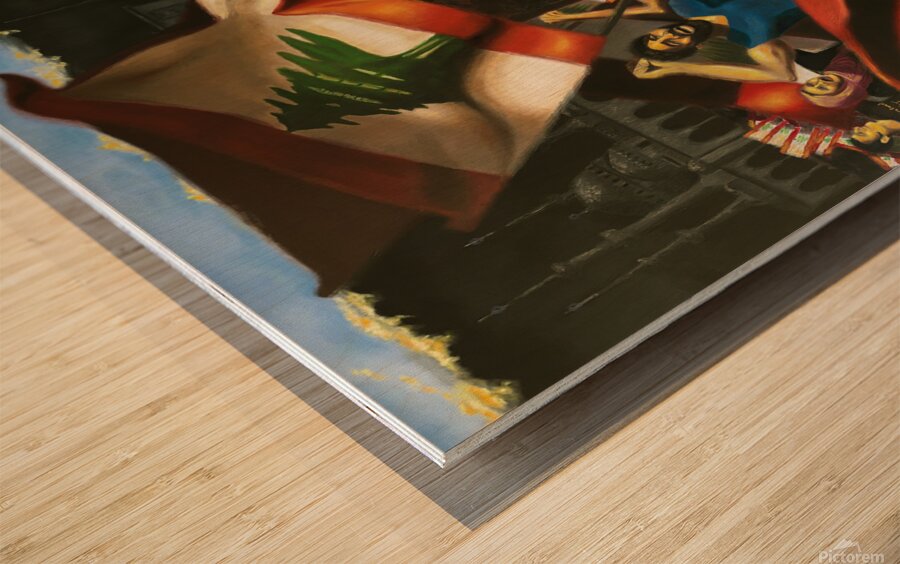 Awakening Leading The People - L Eveil guidant le peuple Wood print