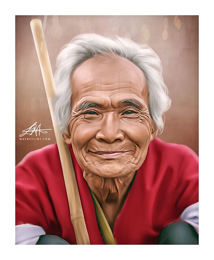 Digital Elder 1 Picture Frame print