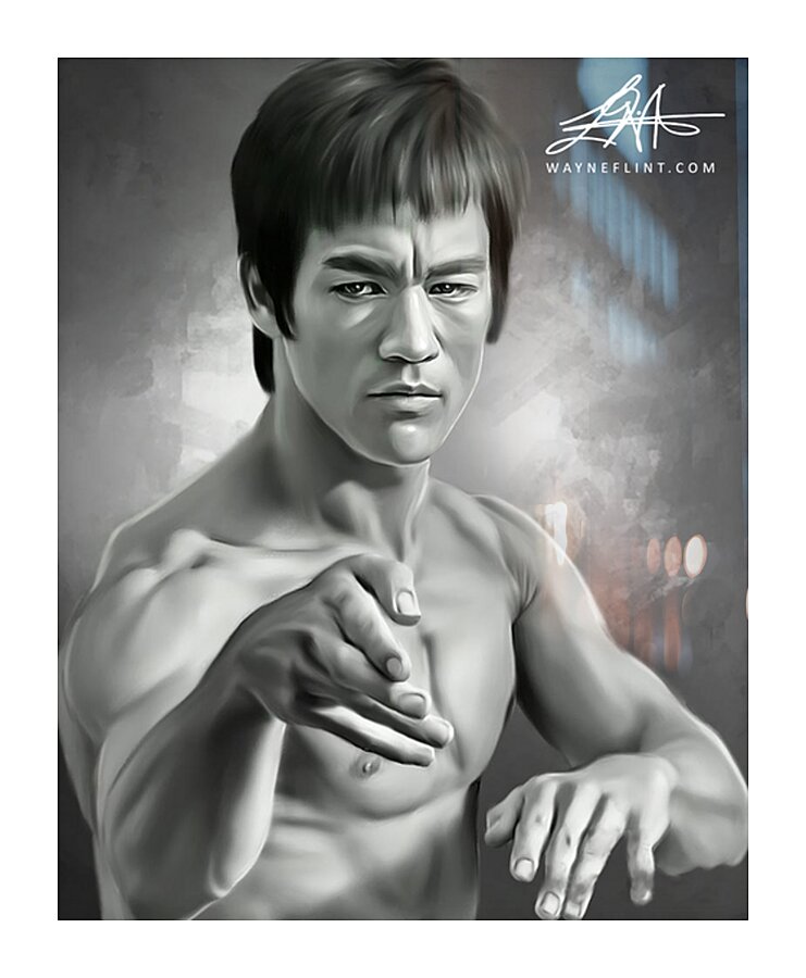 Bruce Lee Picture Frame print