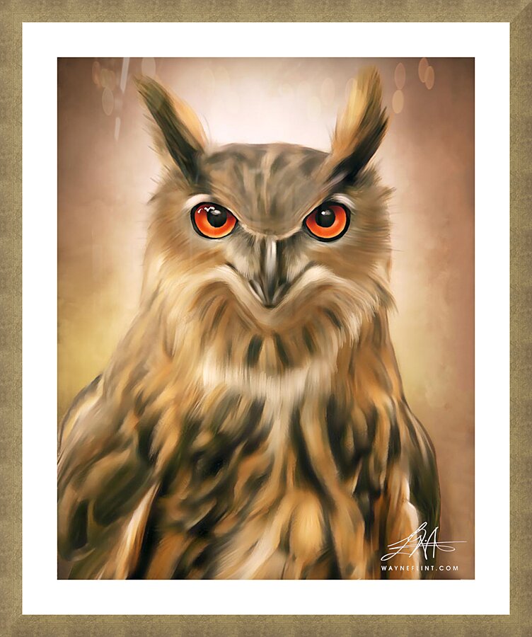 Digital Owl 1 Picture Frame print