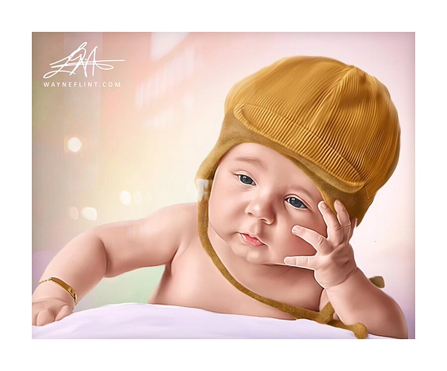 Digital Baby 2 Picture Frame print
