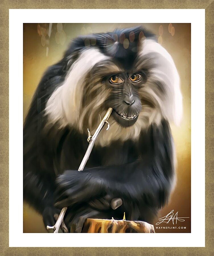 Digital Monkey Picture Frame print