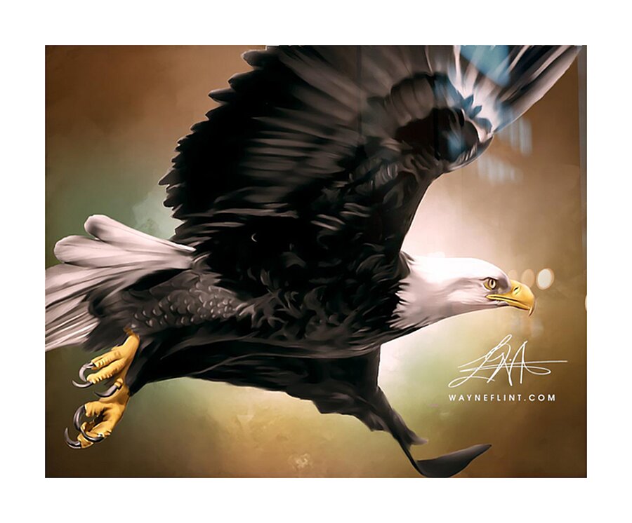 Digital Eagle Picture Frame print