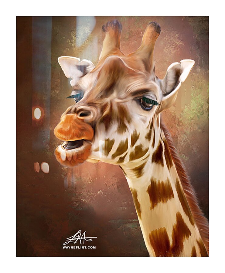 Digital Giraffe Impression et Cadre photo