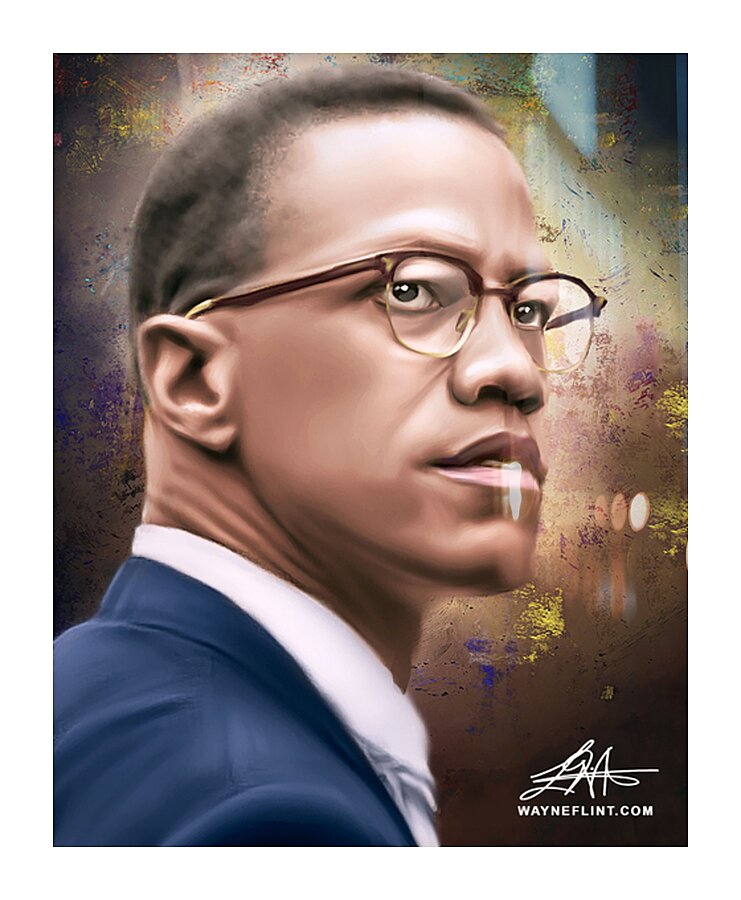 Malcolm X Remix Picture Frame print