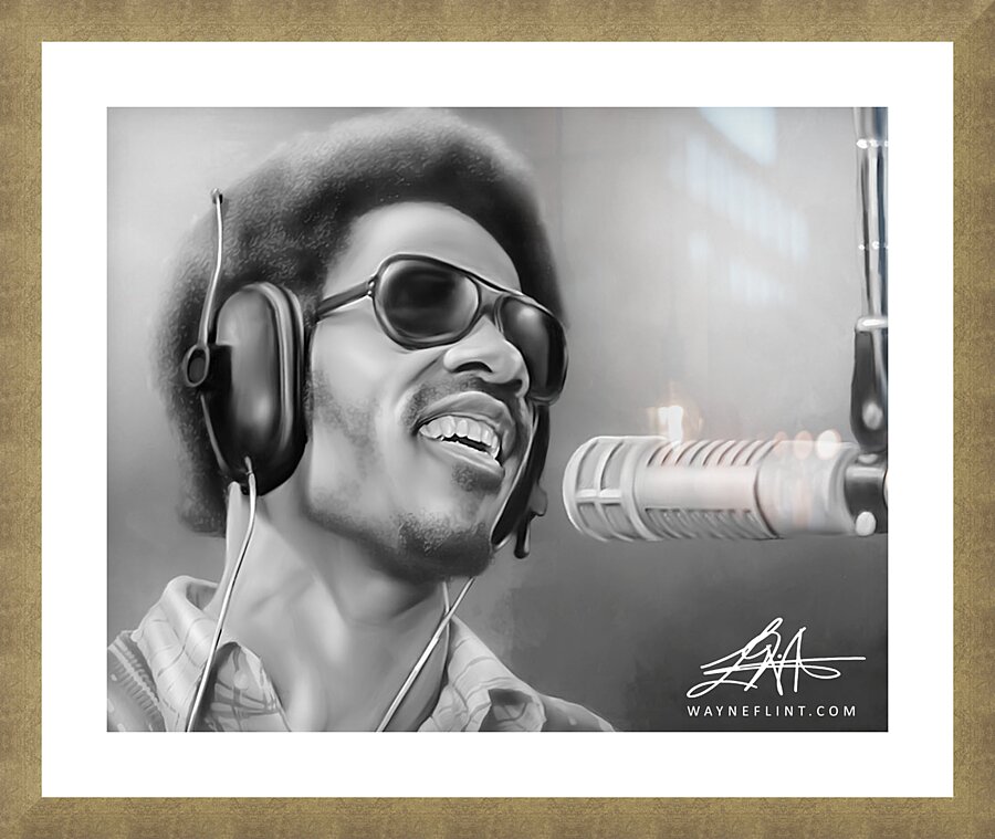 Stevie Wonder Picture Frame print