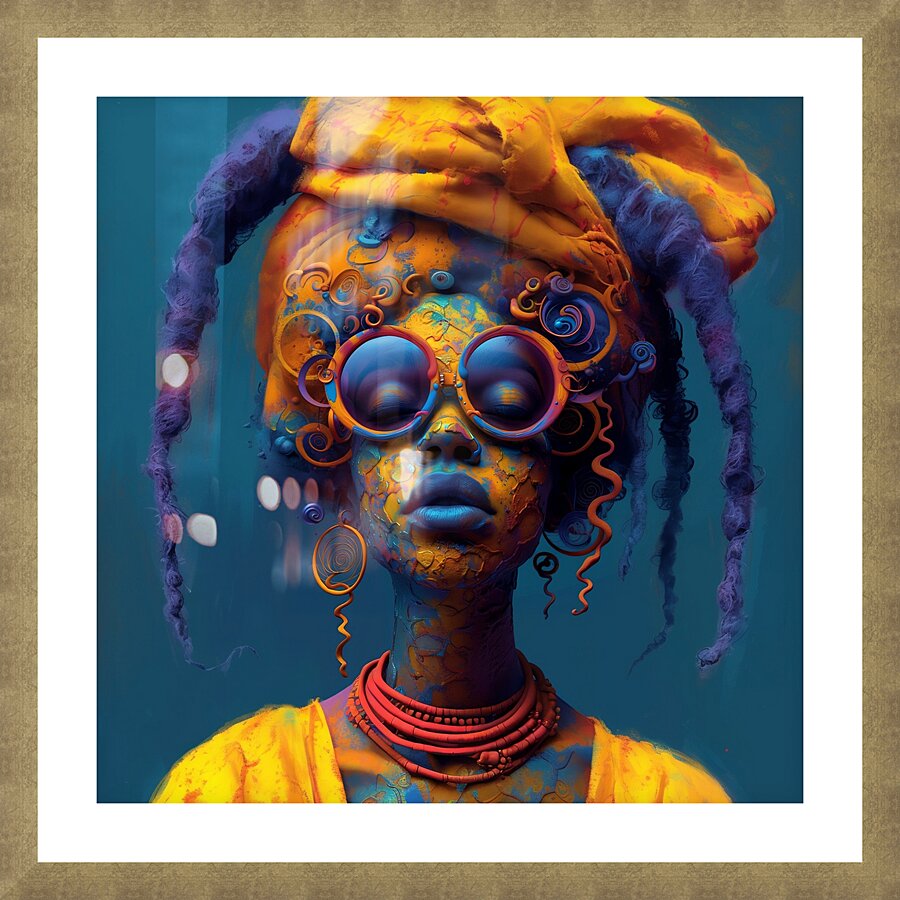 Colorful Amber Picture Frame print