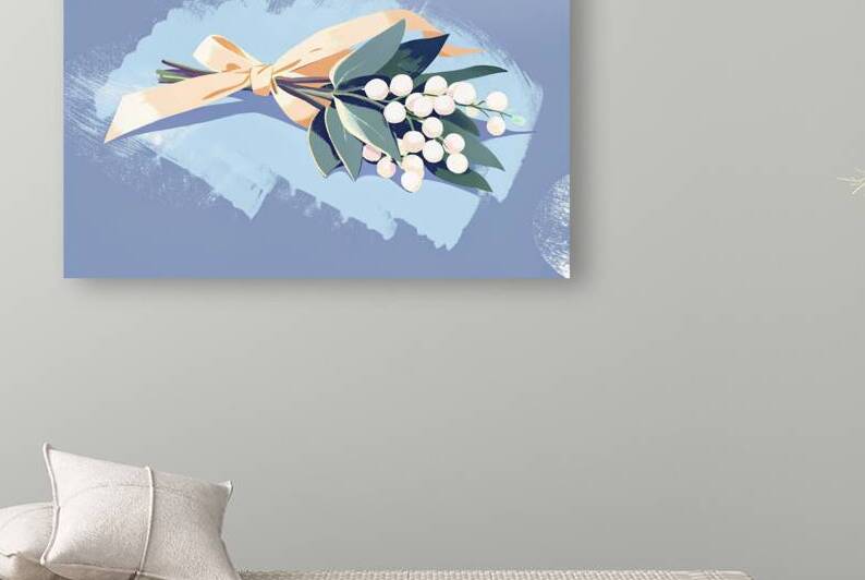 Elegant Botanical Still Life with Satin Ribbon 4 by Nader Massry