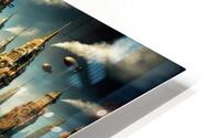 Steampunk Cityscape HD Metal print