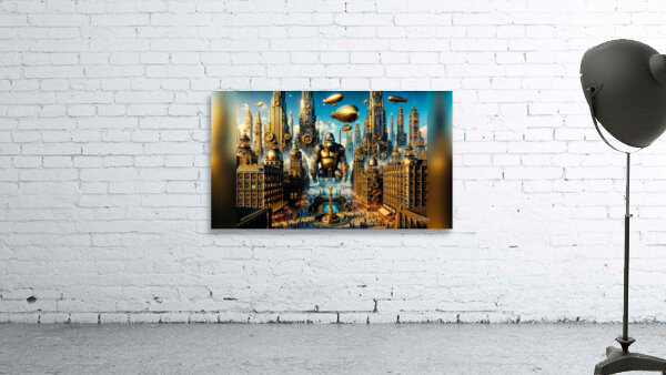 Steampunk Cityscape Wall Preview