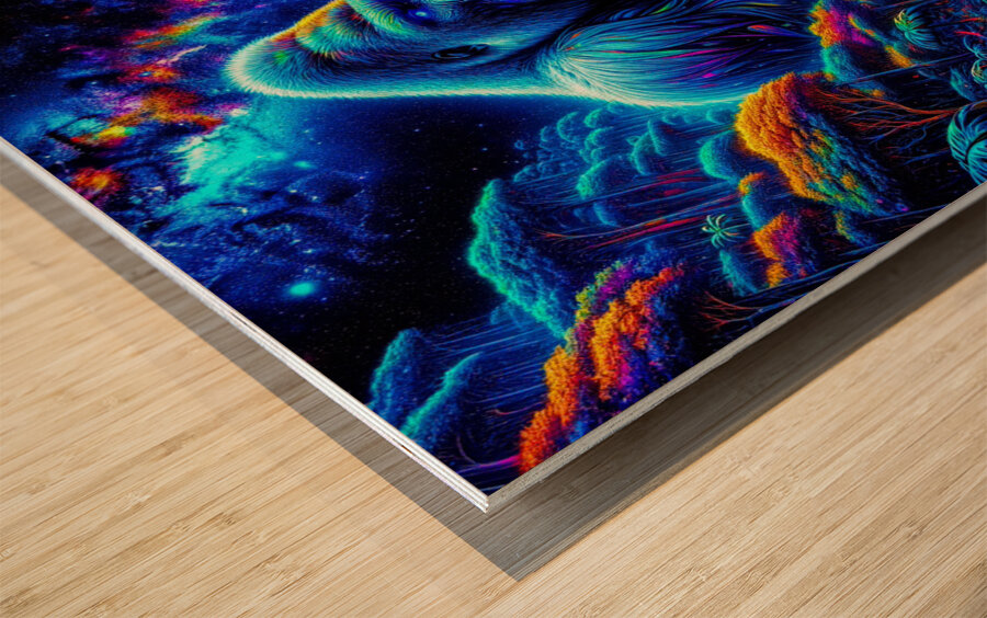 Jungle In Space Wood print