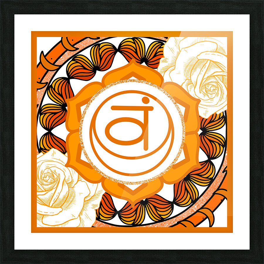 Sacral Chakra Mandala Picture Frame print