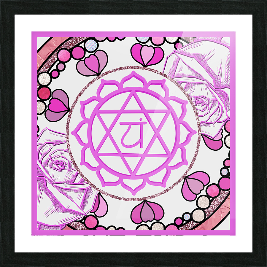 Heart Chakra Mandala Picture Frame print