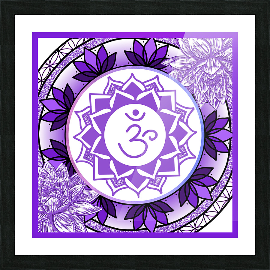 Crown Chakra Mandala Picture Frame print