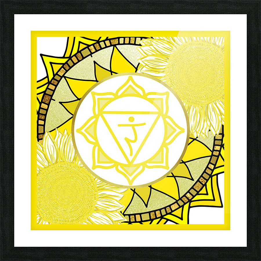 Solar Plexus Chakra Mandala Picture Frame print